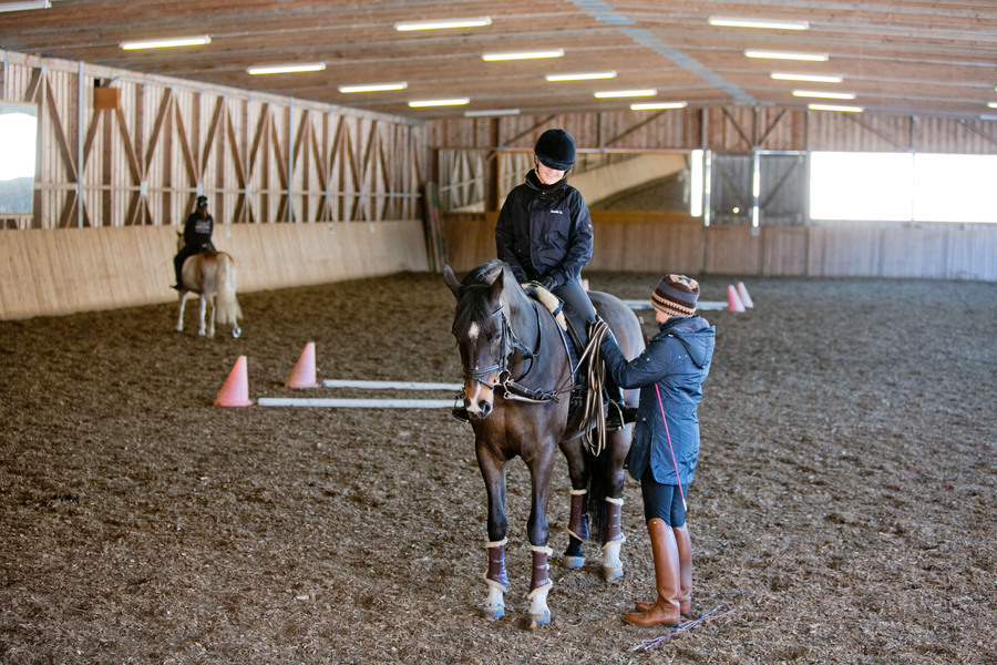 Reiten in der Reithalle vom Gut Weissenhof