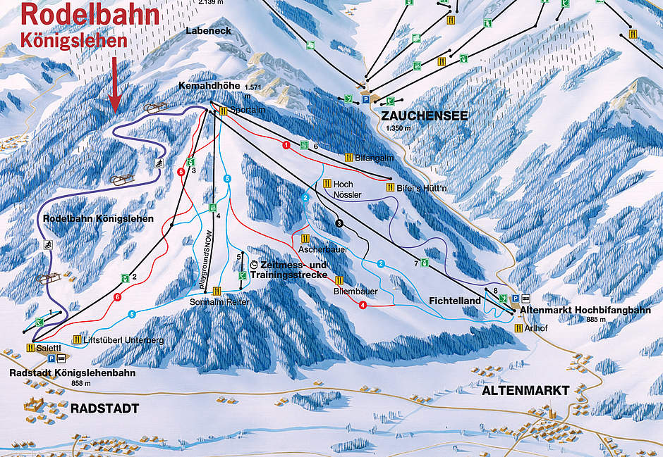 Rodelurlaub in Radstadt, Rodelbahn in der Nähe